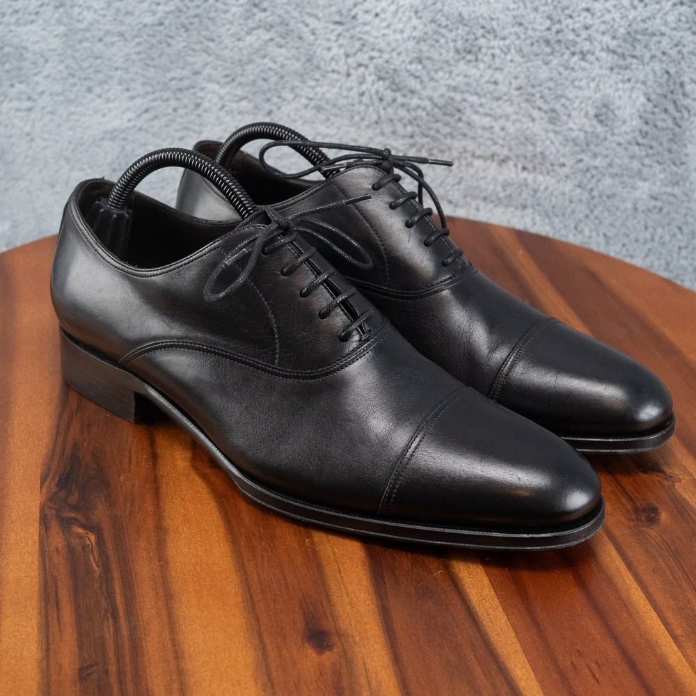 To Boot New York Nico Black Calf Leather Cap Toe Oxford Size 8.5